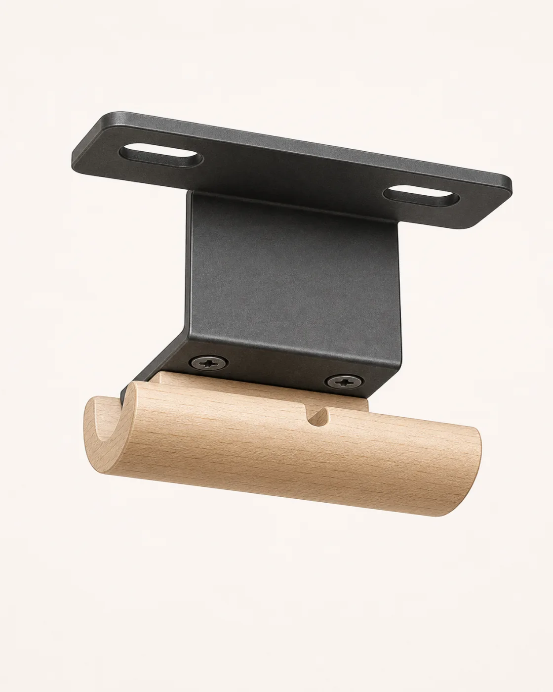 Ahşap eyerli grafit Perch 01 kulaklık askısı
